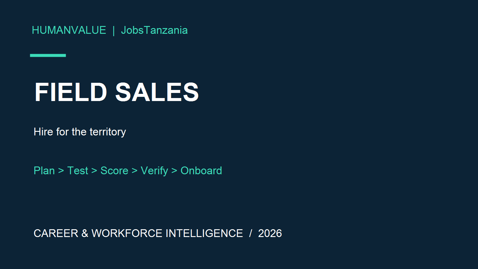 How to Recruit Field Sales Representatives in Tanzania 2026: Territory Planning, Sales Tests and Hiring Scorecards